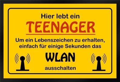 Fußmatte Schmutzfangmatte Teenager WLAN Leben ausschalten F652 75x50 cm