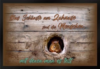 Fußmatte Schmutzfangmatte Das schönste an Zuhause sind F495 75x50 cm