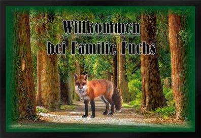 Fußmatte Schmutzfangmatte Willkommen bei Familie Fuchs F479 75x50 cm