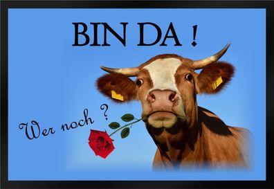 Fußmatte Schmutzfangmatte Bin da Wer noch F451 75x50 cm