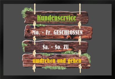 Fußmatte Schmutzfangmatte Kundenservice umdrehen und gehen F418 75x50 cm