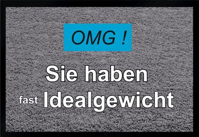 Fußmatte Schmutzfangmatte fast Idealgewicht F211 75x50 cm