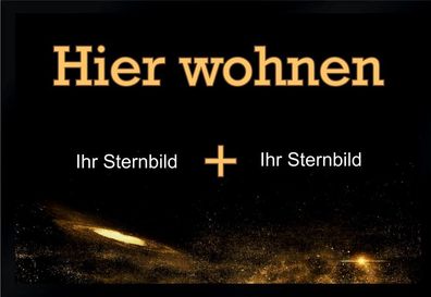 Fußmatte Schmutzfangmatte Sternzeichen Wunschsternzeichen 75x50 cm F101