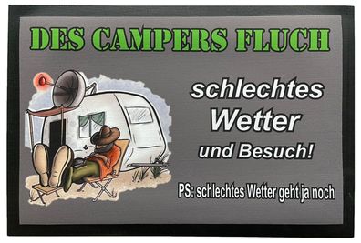 Fußmatte Schmutzfangmatte rutschfest Des Campers Fluch F020 60x40 cm