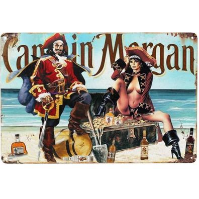 Blechschild Capatin Morgan 20x30cm Retro Vintage TE119