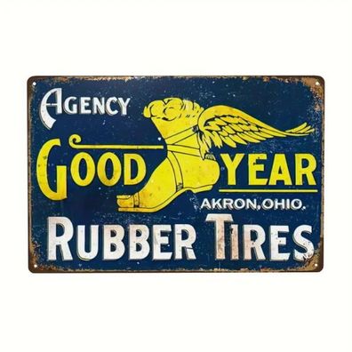 Blechschild Good Year Tires Rubber Tires Werbeschild 30x20cm Retro Vintage TE576