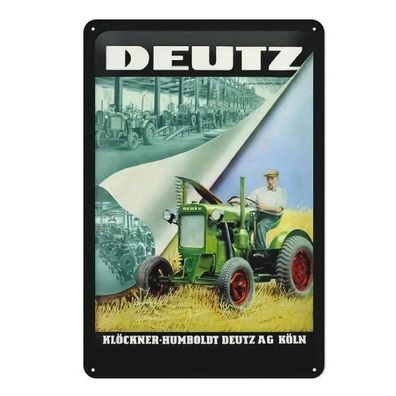Blechschild Historisches Traktor Schild Metallschild Retro 30x20cm TE913