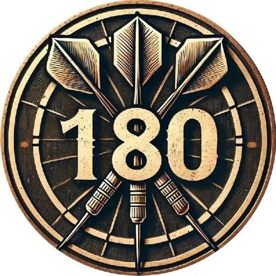 Blechschild rund 180 Dart Dartpfeile Dartscheibe Vintage Metallschild TEL2669