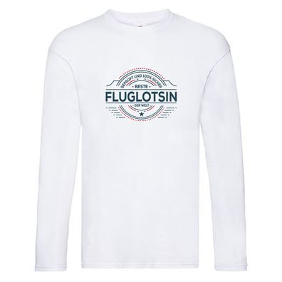 Geprüft und sicher: Fluglotsin | Flughafen | Flugverkehr Long Sleeve Weiß