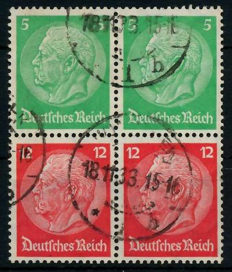 D-REICH Zusammendruck Nr S106 gestempelt Viererblock X7A4156