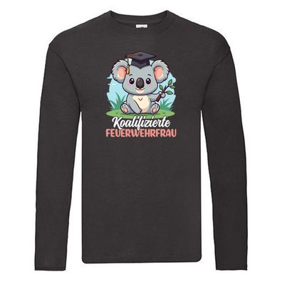 Koalifizierte Feuerwehrfrau | Feuerwehr Long Sleeve Schwarz