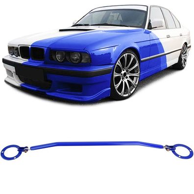 Alu Domstrebe Blau vorne verstellbar passend für BMW 5er E34 520i 525i 89-96