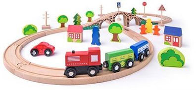Bahn Acht Set mit Lokomotive und tollem Zubehör - Starterset