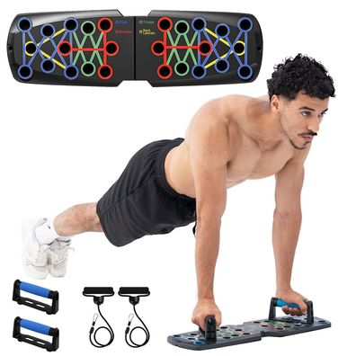 Liegestützgriffe Set Mit Widerstandskabel Homeworkout 16 in 1