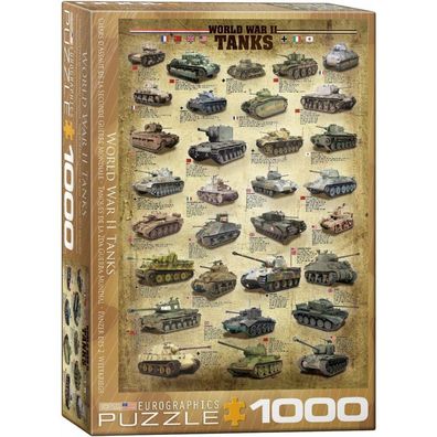 Eurographics Panzer des Zweiten Weltkriegs Puzzle 1000 Teile
