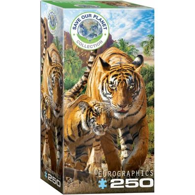 Eurographics Puzzle Rettet unseren Planeten: Tigers XL 250 Stück
