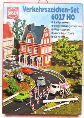 Spur H0 Busch 6027 Verkehrszeichen - unvollständig OVP (Z96-1)