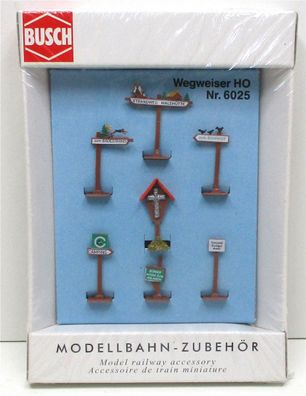 Spur H0 Busch 6025 Wegweiser Set Bausatz OVP (Z96-13)