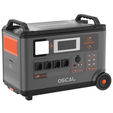 6000W Power Station mit 3600Wh LiFePO4, 14 Anschlüssen Notstrom für Zuhause & Outdoor