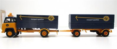 Brekina 1/87 85050 Scania LB76 Pritschenhängerzug ASG OVP (Spur H0)(52-14)