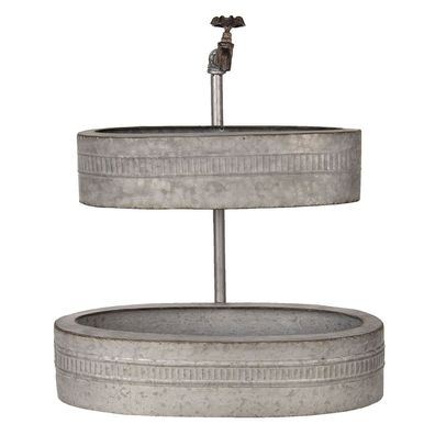 Clayre & Eef Pflanzenhalter 55 cm Grau Eisen (Gr. 49x22x55 cm)
