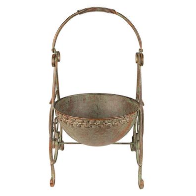 Clayre & Eef Pflanzenhalter 26x27x49 cm Grün Eisen (Gr. 26x27x49 cm)