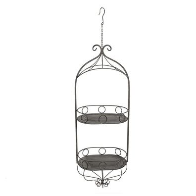 Clayre & Eef Pflanzenhalter 33x24x91/108 cm Grau Eisen (Gr. 33x20x87/107 cm)