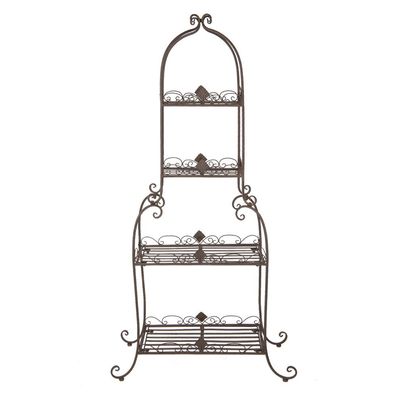 Clayre & Eef Pflanzenhalter 74x39x160 cm Braun Metall (Gr. 74x39x160 cm)