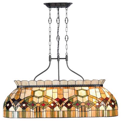 Clayre & Eef Hängeleuchte Tiffany 115x36x130 Grün Metall