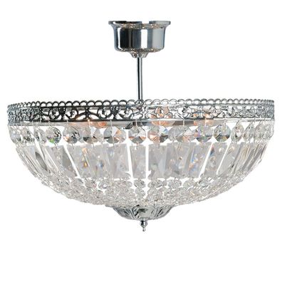 Clayre & Eef Kristall-Deckenlampe Ø 47x38 cm Transparant Eisen