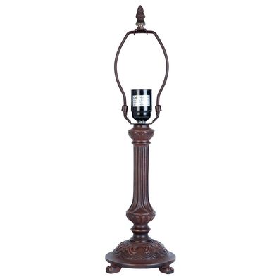 Clayre & Eef Lampenfuá Tischlampe Tiffany Ø 16x47 cm Braun Kunststoff