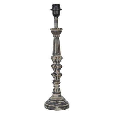 Clayre & Eef Lampenfuß Ø 12x51 cm Grau Holz