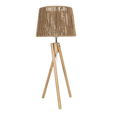 Clayre & Eef Tischlampe Ø 27x65 cm Braun Holz