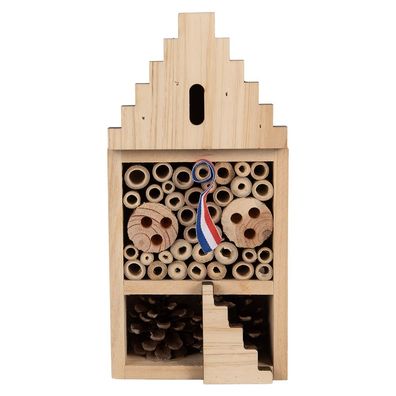 Clayre & Eef Insektenhotel 12x7x25 cm Braun Holz (Gr. 12x7x25 cm)