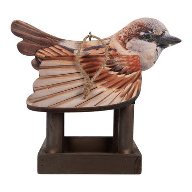 Clayre & Eef Vogelhäuschen 17x25x21 cm Braun Holz (Gr. 17x25x21 cm)