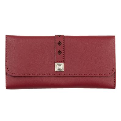 Clayre & Eef Brieftasche 19x9 cm Rot Kunstleder (Gr. 19x9 cm)