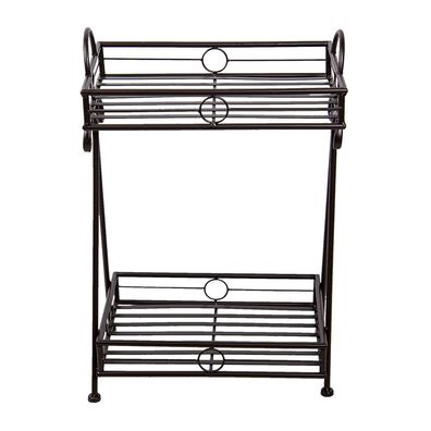 Clayre & Eef Pflanzenregal 40x25x60 cm Braun Metall (Gr. 40x25x61 cm)