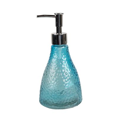 Clayre & Eef Seifenspender 400 ml Blau Glas (Gr. Ø 9x19 cm / 400 ml)