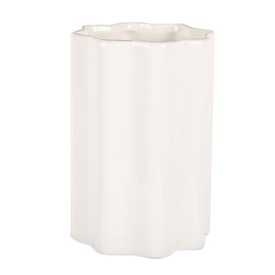 Clayre & Eef Zahnbürstenhalter Ø 7x11 cm Weiß Keramik (Gr. Ø 7x11 cm)