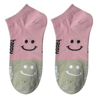 Clayre & Eef Lustige Socken one size Rosa Polyester smile
