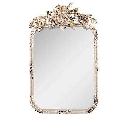 Clayre & Eef Tischspiegel 27x5x45 cm Beige Metall (Gr. 27x5x45 cm)