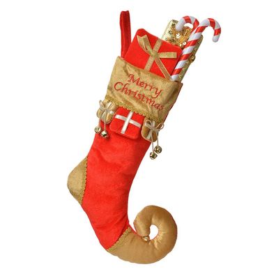 Clayre & Eef Weihnachtsstrumpf 24x7x46 cm Rot Synthetisch