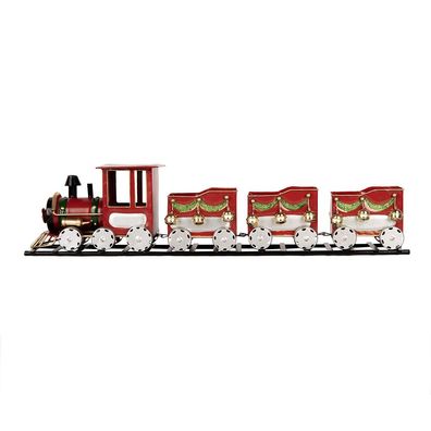 Clayre & Eef Dekorationsfigur Zug 58x12x14 cm Rot Metall (Gr. 58x12x14 cm)