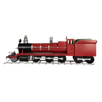 Clayre & Eef Dekorationsfigur Zug 86x18x27 cm Rot Metall (Gr. 86x18x27 cm)