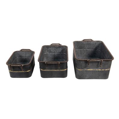 Clayre & Eef Pflanzenhalter 45x32x20 cm Grau Eisen