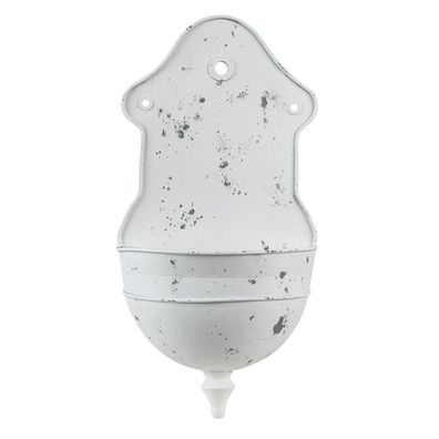 Clayre & Eef Pflanzenhalter 24x10x47 cm Weiß Grau Metall (Gr. 24x10x47 cm)
