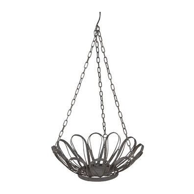 Clayre & Eef Pflanzenhalter Ø 37x58 cm Grau Metall (Gr. Ø 37x15/62 cm)