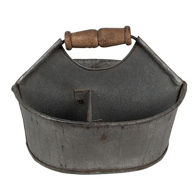 Clayre & Eef Pflanzenhalter 20x18x16 cm Grau Eisen (Gr. 20x18x16 cm)