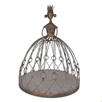 Clayre & Eef Pflanzenhalter Ø 44x54 cm Braun Metall (Gr. Ø 44x57 cm)