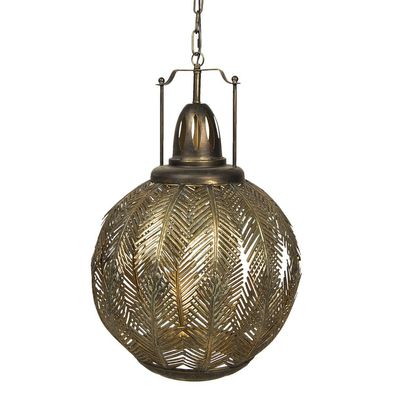 Clayre & Eef Hängelampe 45x45x70/175 cm Goldfarbig Eisen